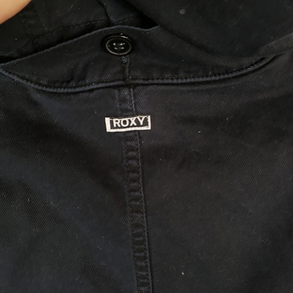 Roxy Womens Black Denim zip up hooded jacket small - Picture 3 of 5
